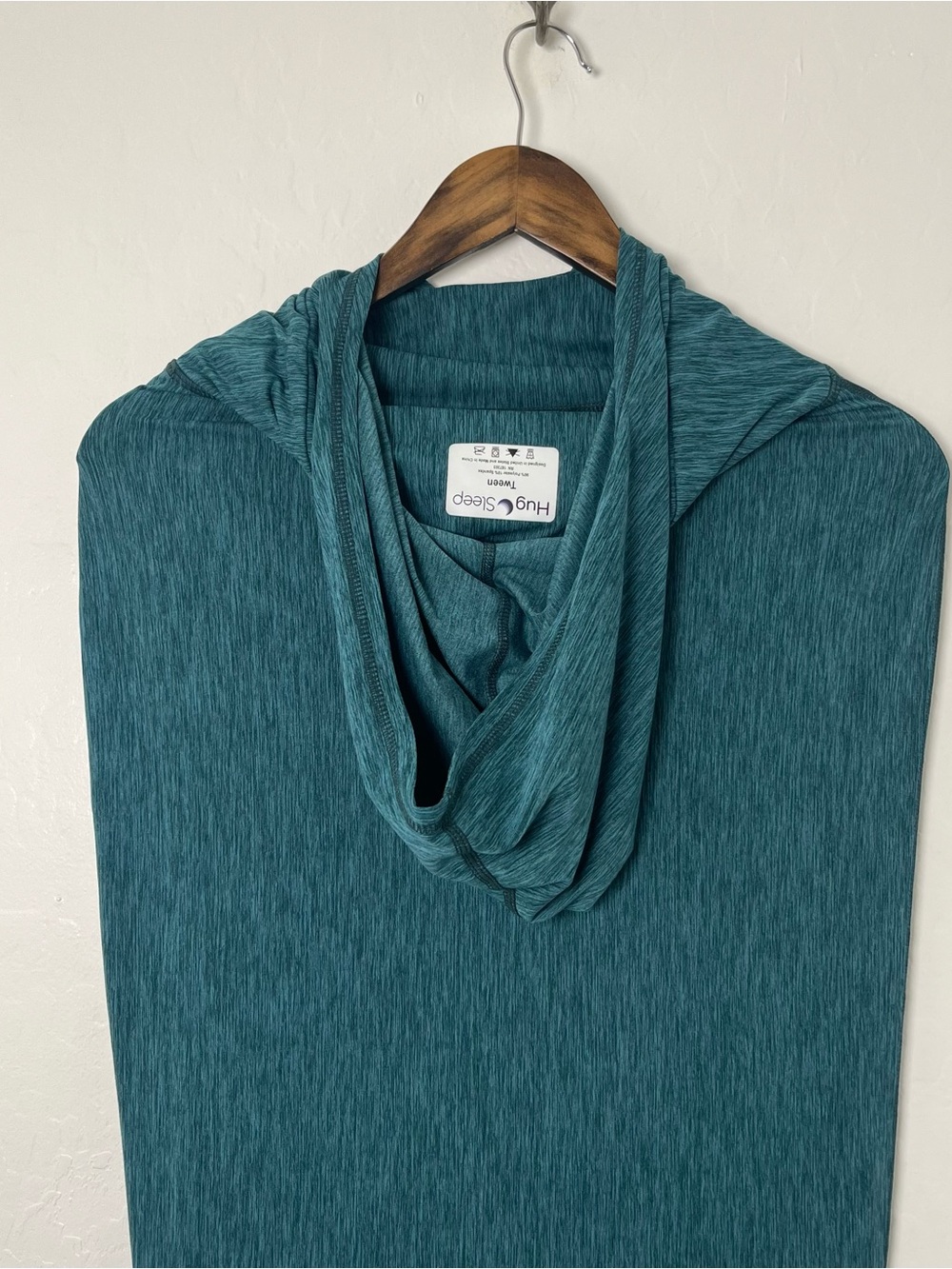 Hug Sleep Kids Hooded Sleep Pod Move Swaddle Blanket Tween Size Turquoise - Picture 3 of 4